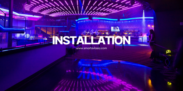 Complete AV integration for nightclubs in Bangkok, Thailand, including DJ equipment and digital signage