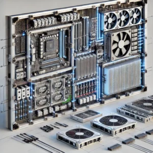 LED-Screen-Components-A-detailed-image-showcasing-the-hardware-components-of-an-LED-screen-including-the-LED-driver-modular-panels-heat-sinks-and-connectivity-control-s