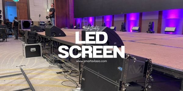 LED screen rental for an event in Bangkok, providing dynamic visuals for a large audience