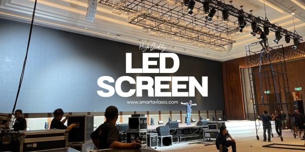 LED screen rental in Bangkok for a conference, showcasing interactive presentations and real-time data