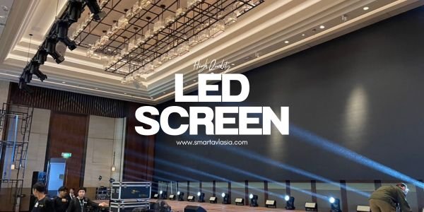 LED screen rental setup in Bangkok, Thailand, with a focus on clear and bright displays for public events