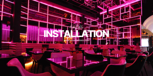 nightclub installation services in Phuket bangkok, Thailand, enhancing the nightlife experience with advanced audiovisual systems