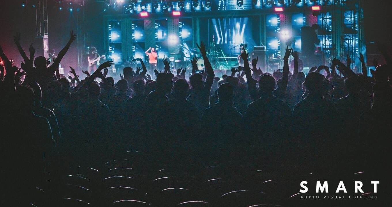 AV equipment installation for a live performance at a music festival